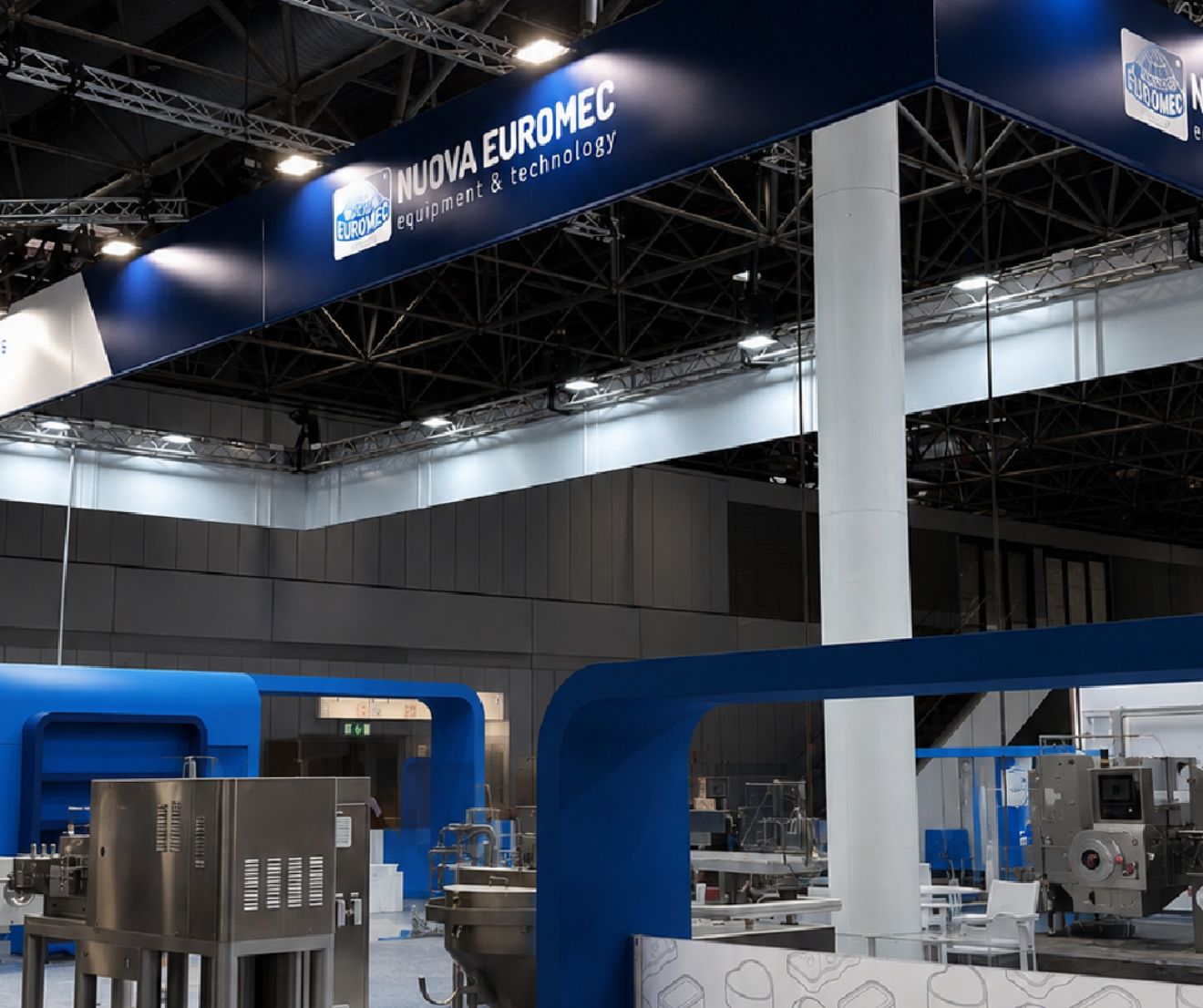 Stand Nuova Euromec a Interpack Düsseldorf: progetto fieristico Materica Studio